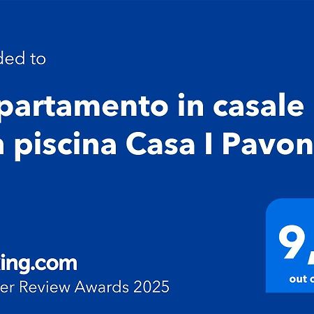 Appartamento In Casale Con Piscina Casa I Pavoni Chianni Exteriör bild